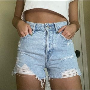 PacSun High Waisted Icon Jean Shorts